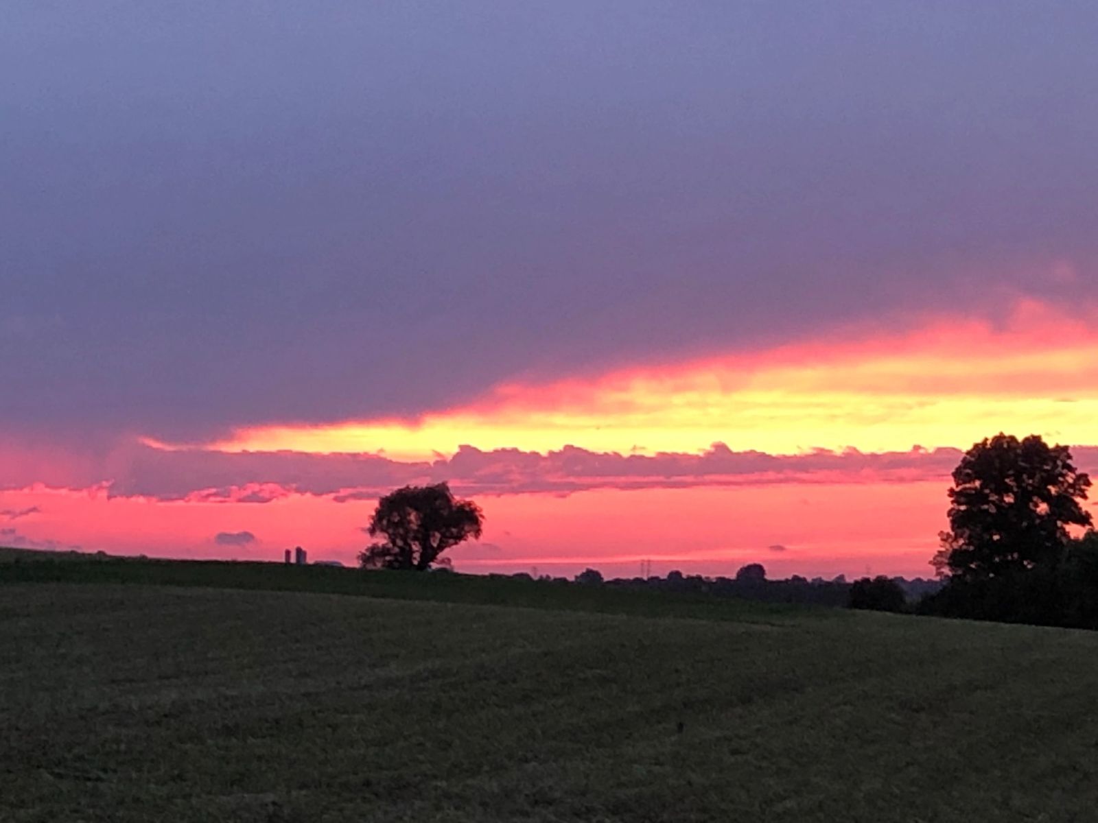 Sunset over the fields